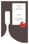 Customized Polka Bottom's Up Rectangle Wine Wedding Label 